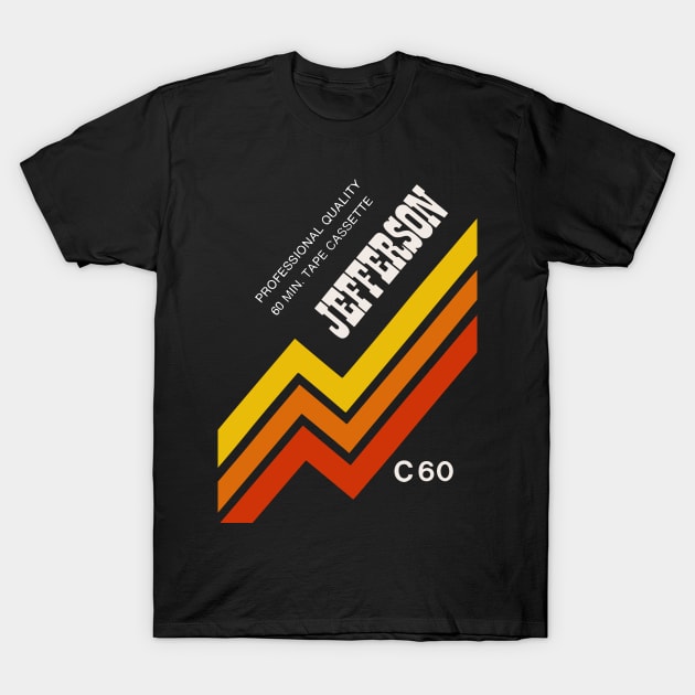 Jefferson C60 Retro Cassette Tape T-Shirt by DrumRollDesigns